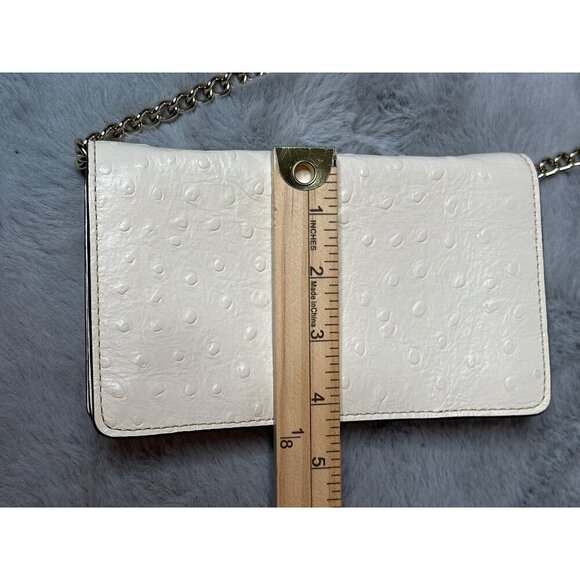 Kate Spade Alexander Avenue Isabeli Ostrich Crossbody Chain Bag Clutch - Picture 9 of 14